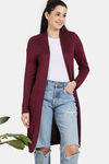 Zivame Light Jaspe Knit Poly Shrug - Windsor Wine — thumbnail 2